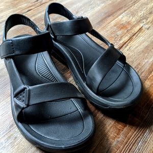 Teva Hurricane Drift Sandals Women's 9 Black Water Resistant Molded EVA Sole